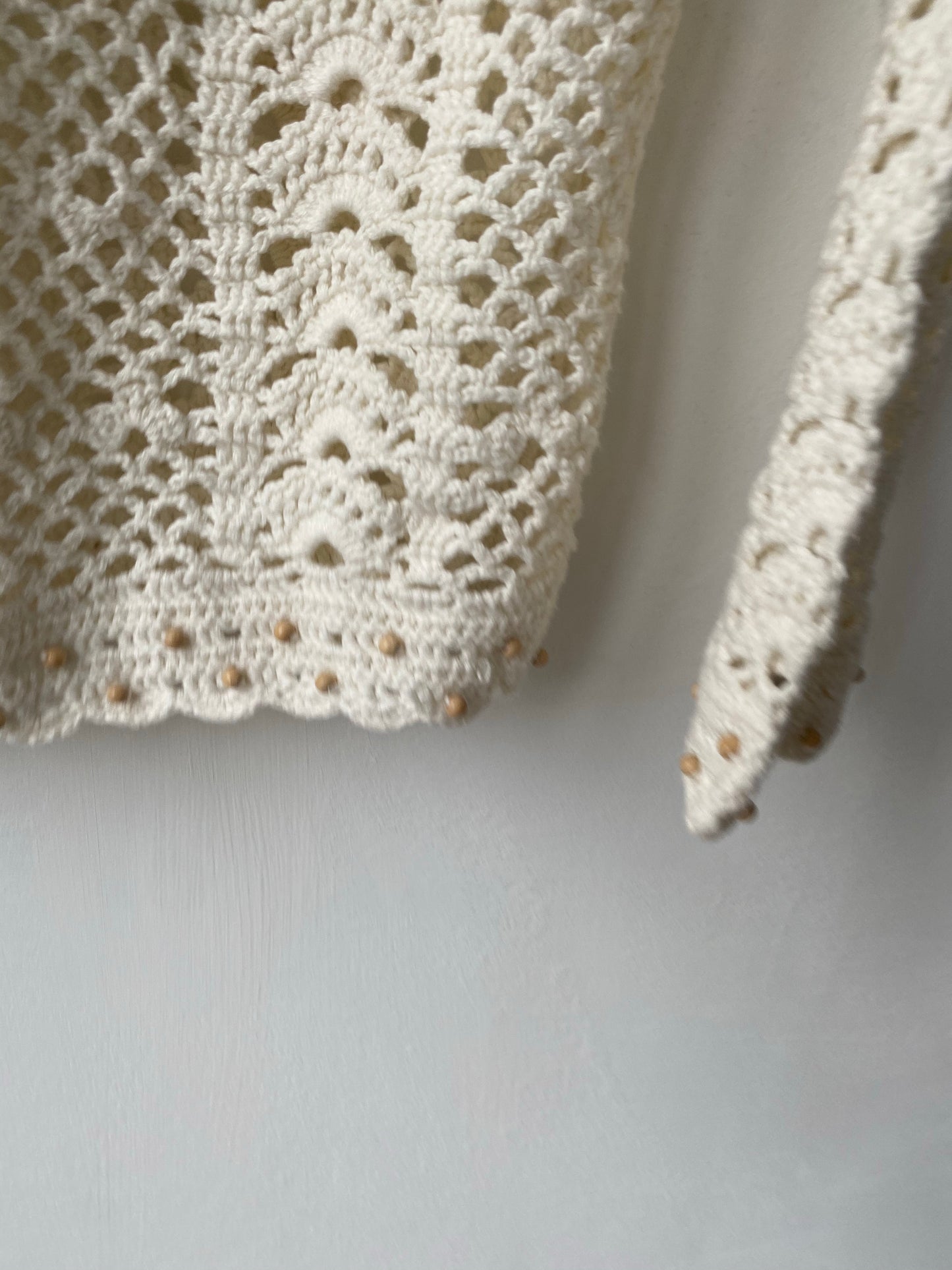 Cream crochet top