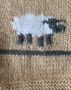 Hand knitted sheep cardigan 2-3 years