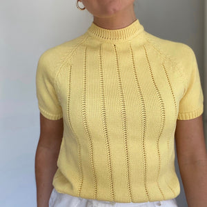 Steffi short sleeve hand knit