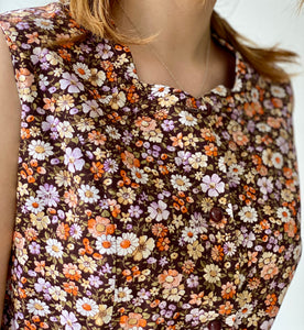 Janis dress 1970s floral print cotton dress