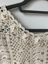 Load image into Gallery viewer, Cream crochet top