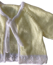 Load image into Gallery viewer, Vintage hand knitted cardigan 3-6 months