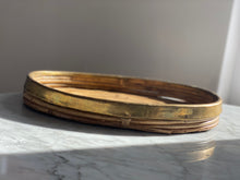 Load image into Gallery viewer, Rattan and brass detail tray