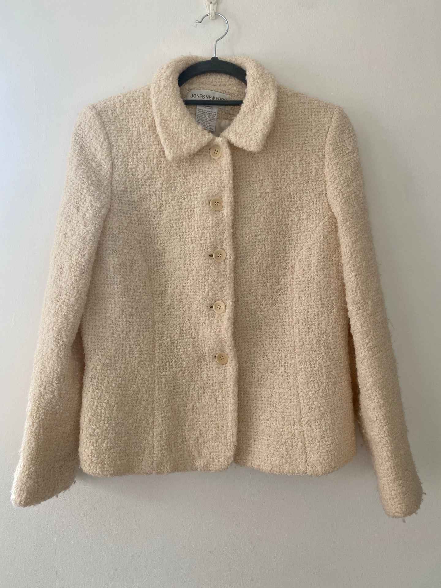 Jones New York wool boucle collared jacket