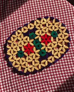 Set of 1970s wooden beaded placemats