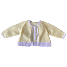 Load image into Gallery viewer, Vintage hand knitted cardigan 3-6 months