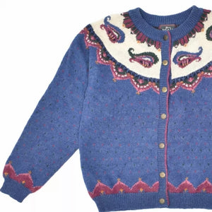 Woolrich vintage intarsia patterned cardigan