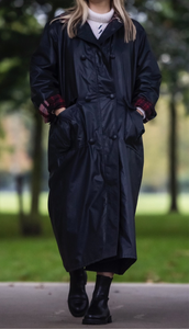 Harrods maxi tartan lined coat