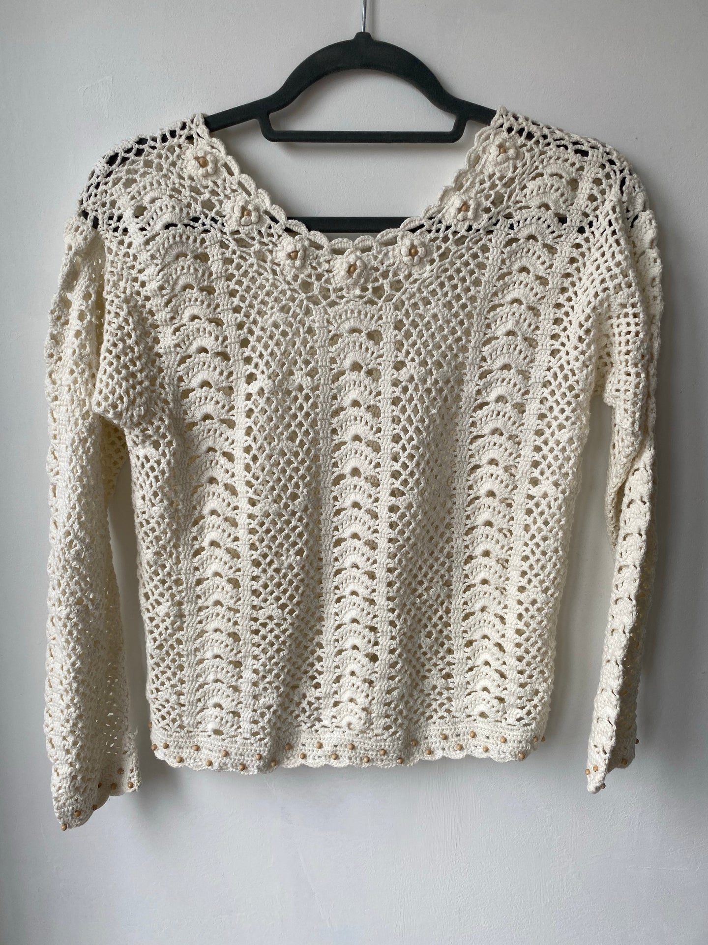 Cream crochet top